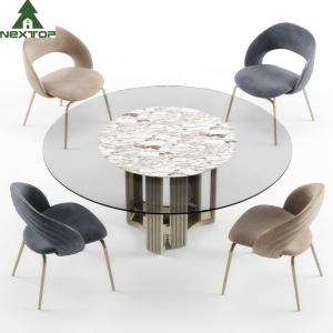 China Modern Luxury Deluxe Gold Metal Fabric Single Chair Hotel Banquet Restaurant wholesale
