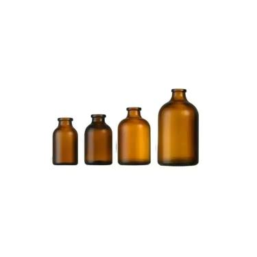 China 10ml 30ml 100ml Amber Glass Reagent Bottle Molded Antibiotic Glass Bottle on sale