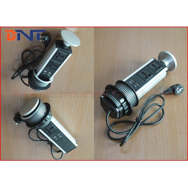 IP20 Pneumatic Pop Up Counter Outlet For Conference Room / Home Furniture