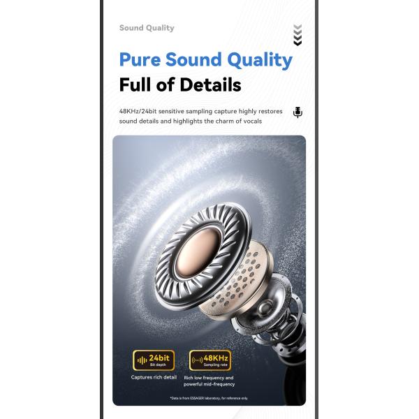 ESSAGER YU7 USB C Wired Live Streaming Podcast Gaming Microphone Type C 3.5mm XLR Port