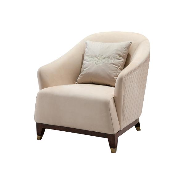 Light luxury design furniture of fashion sofas by Leather upholstered with glossy painting wood frame