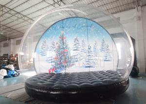 China Outdoor Transparent Globe Ball Photo Booth Christmas Human Size Giant Inflatable Snow Globe With Blowing Snow wholesale