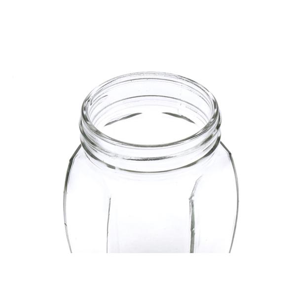 Glass Jam Bottle Hexagon Glass Honey Jars With Twist Off Golden Lid