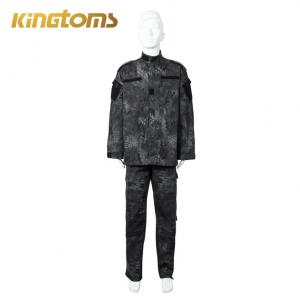 China ACU Black Python Suit Plaid Fabric Army Combat Military Garments Suit wholesale