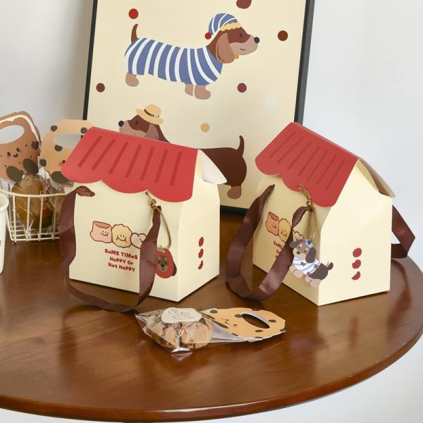 House Shaped Custom Packaging Boxes Candy 17.5cm Small Cardboard Boxes For Cookies
