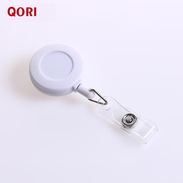 Deyi Retractable PVC Badge ReelCarabiner and Belt Clip Badge Reels Retractable with Key Chain for Office Worker Doctor N
