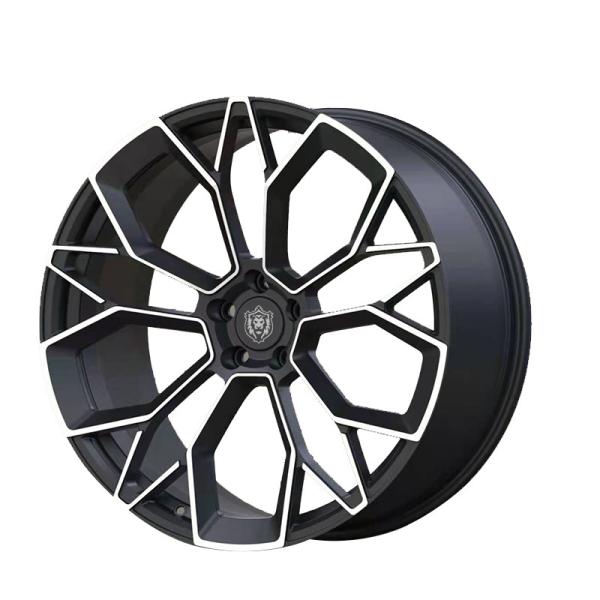 Gloss Black Color And Machine Face Forged Aluminum 21 inch wheel for cars