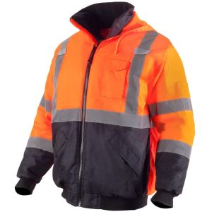 300D Oxford PU Hi Vis Waterproof Jacket