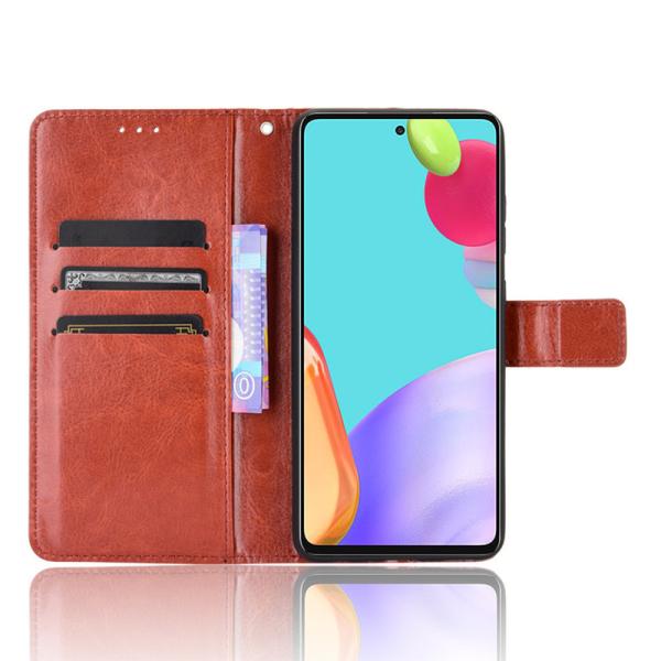 Matte Finish Phone Cover , Litch Pattern Card Holder Cell Phone Case Kickstand Wallet