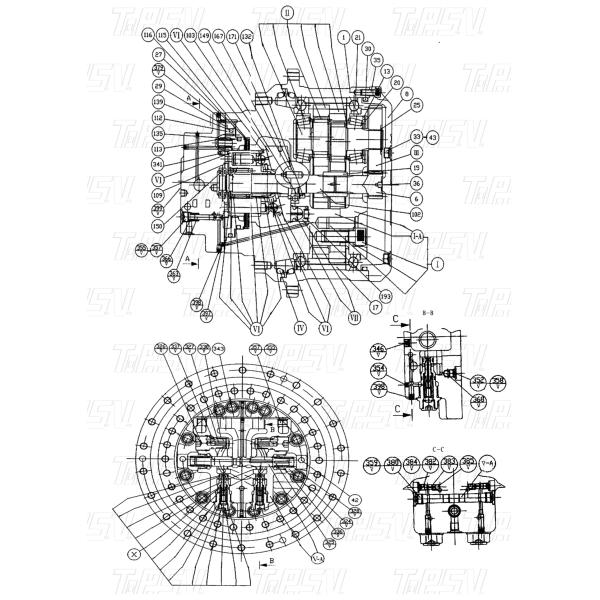 Precision GM35VL CLG225C Excavator Travel Hydraulic Motor Shfat For Energy Mining Machinery Repair Shops 62A0084