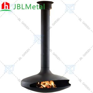 China Indoor Home Wood Charcoal Ceiling Suspended Fireplace Black color wholesale