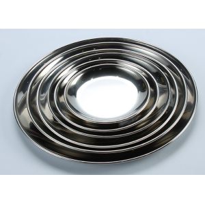 China Rustproof 18/8 Stainless Steel Utensil Metal Dinner Plates wholesale