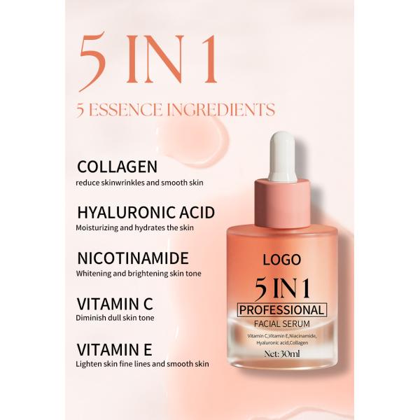 5 In 1 Skin Care Serum Dark Spot Whitening Serum Vitamin C Facial Serum