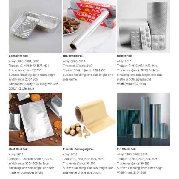 Wholesale 8 - 50 Mic Aluminum Foil 8011 Aluminum Foil Roll For Tray