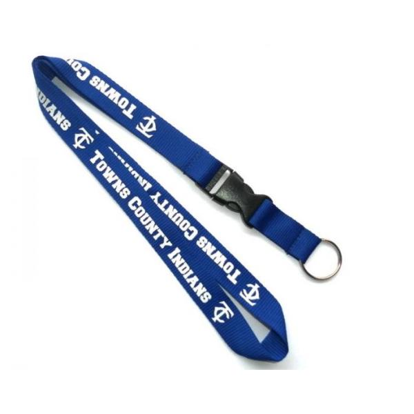 Yellow Nylon safe screen printed lanyards for school ID , BSCI certificated