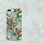 Soft TPU Europe Style Leaves flowers Pattern Back Cover Cell Phone Case For
