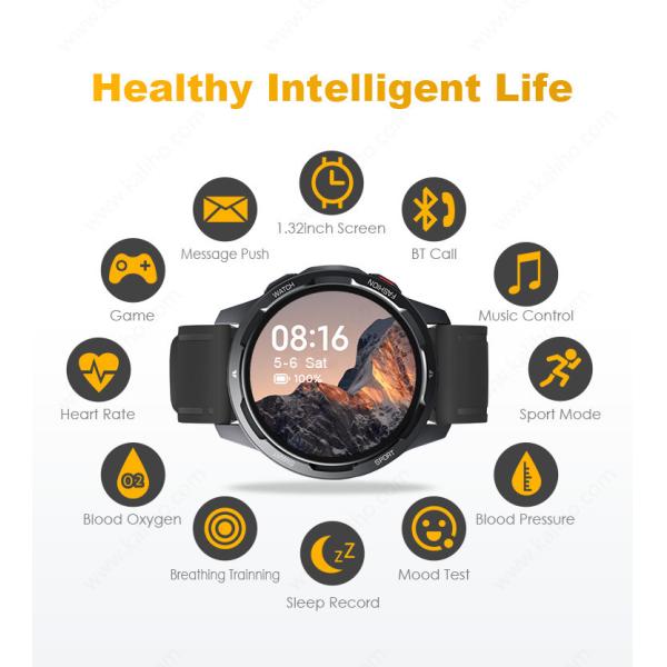Breathing Training Swimming Water Resistant Smartwatches 260mAh