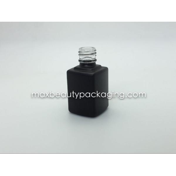 hot sale black matte powder coating gel polish bottle 11ml square shape popular gel bottle nail polish packaging