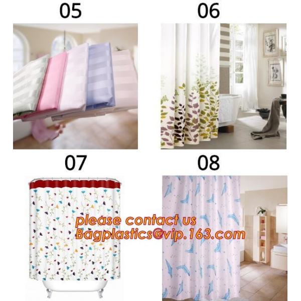 Custom Polyester Printing Shower Curtain, waterproof fireproof hook kids bathroom shower curtains, PEVA Shower curtain f