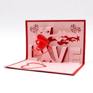 China Custom Love Confession Card  Creative Gift Greeting 3D Birthday Card wholesale