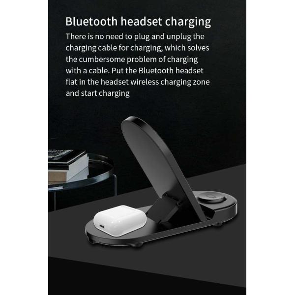 OCP OVP OTP Foldable Wireless Charging Stand For IWatch AirPods