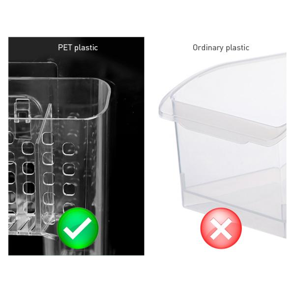 Clear Kitchen Storage Bath Organizer Basket Wall Mount For Shower Bar