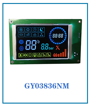 7 Segmental Digital Solar Inverter LCD Display Screen Black VA -20-70C with and Driver IC CS1621