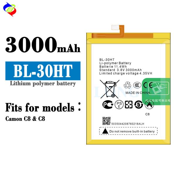Lithium ion lithium polymer batteries BL-30HT 3000mAh 3.85V For Tecno C8 Original lithium-ion battery for mobile phones
