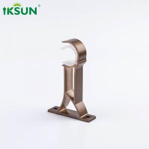 China Dark Gold Single Curtain Rod Brackets 1.1 For Home Decorating wholesale