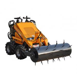 China 17.15kw Walk Behind Skid Steer Loader With Lawn Aerator Attachments on sale