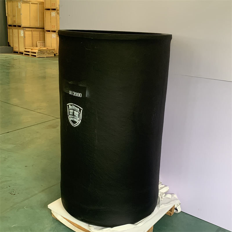 Smooth Surface Induction Furnace Crucible Black Large Crucible For Copper