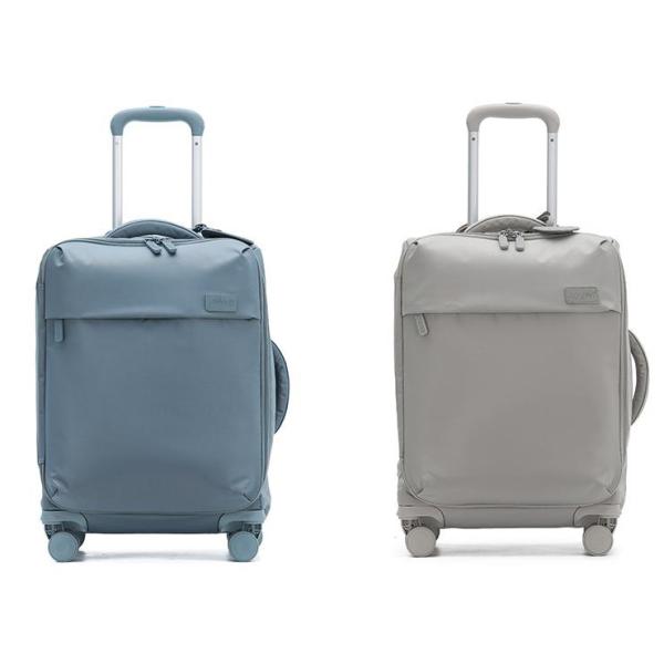 Super Lightweight 2 Piece Soft Side Luggage Set Spinner Wheel Soft Shell Suitcase