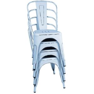 China Simplicity Stackable Restaurant Chairs Chic Dining Bistro Cafe Side Chairs wholesale
