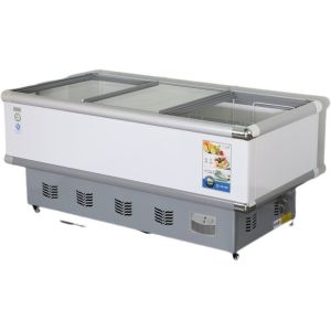 China Double Door Chicken Meat Display Chiller Air Cooling wholesale