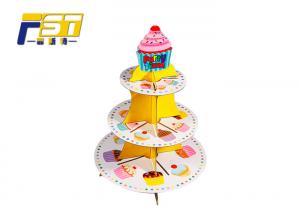 China Durable Corrugated Paper Cardboard Cake Display , Light Cardboard Tiered Cake Stand wholesale