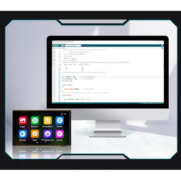 JC1060P470C_I_W is an affordable and compact 5V ESP32 display module with JD9165 driver chip. The product weighs approximately 260g and has a 16.7M
