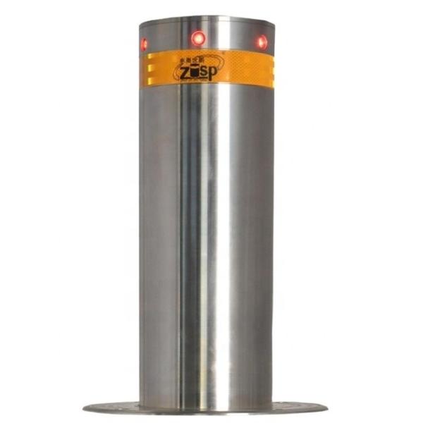 IP68 Rated LED Lighted Retractable Driveway Bollards With Automatic Lifting