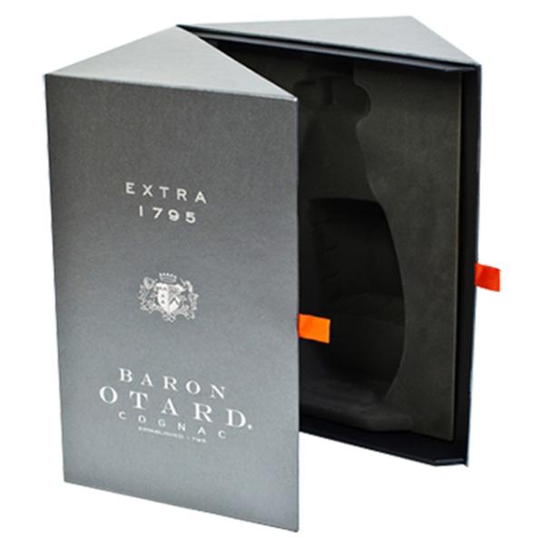 Luxury Hinged Wine Packaging Box Printed Rigid Paper Box With Flocking Blister