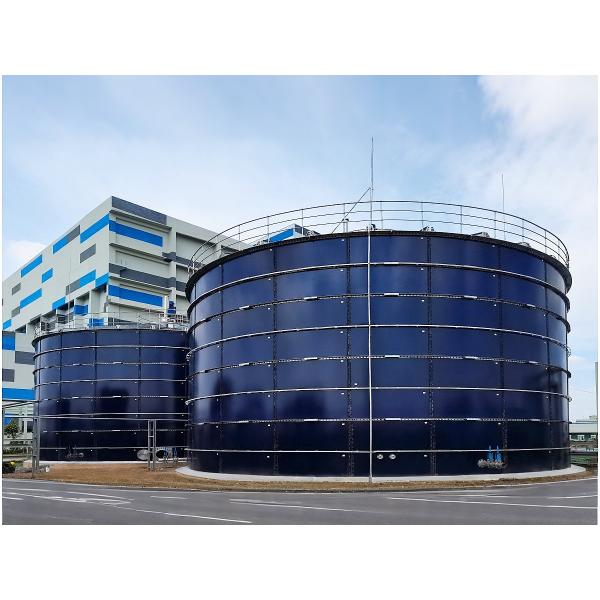 Enamel Coated Bolted Steel Water Storage Tanks Cylindrical Shape Modular Design