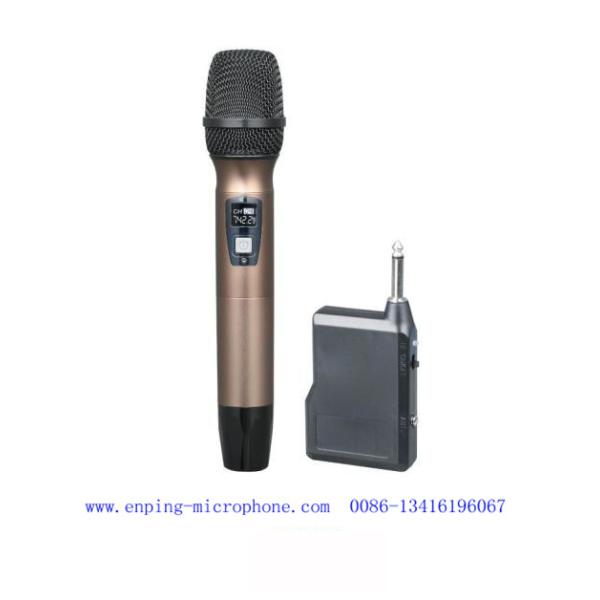 C8/ cheap universal mini muni-channel channels UHF wireless microphone with 6.35mm plug for speaker