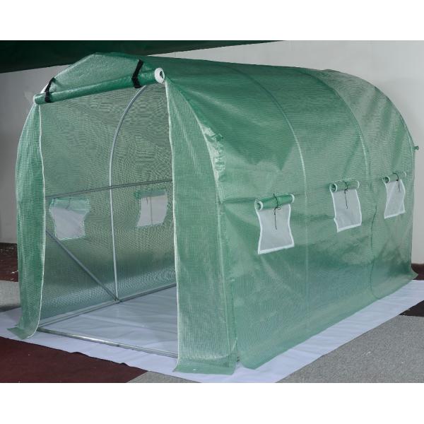 Durable Walk In Tunnel Greenhouse , Poly Tunnel Greenhouse UV Ceiling Surface