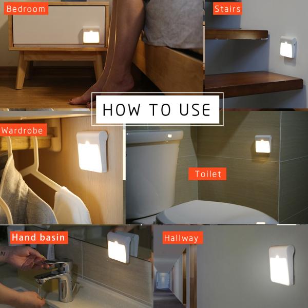 USB Rechargeable Motion Sensor Light,USB Rechargeable 12 LED Stick-Anywhere Wall Light