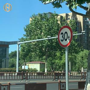 China Galvanized Q345B Road Sign Pole  Road Signal Post 3-20M Mounting Height on sale