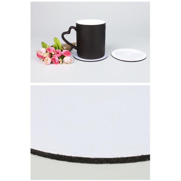 Non Slip Heat Resistant Sublimation Rubber Coasters Customized 10*10cm*3mm/5mm