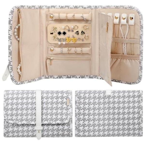 TRAVEL JEWELRY STORAGE BOX LARGE JEWELRY STORAGE BOOK BAG PORTABLE FOLDABLE TRAVEL JEWELRY BAG