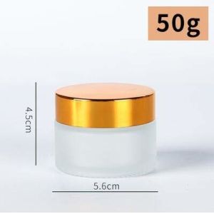 30ml Lotion Frosted Glass Jar With Aluminum Lid No Leakage
