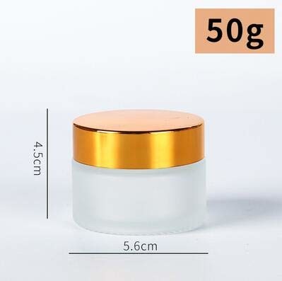 Quality 30ml Lotion Frosted Glass Jar With Aluminum Lid No Leakage for sale