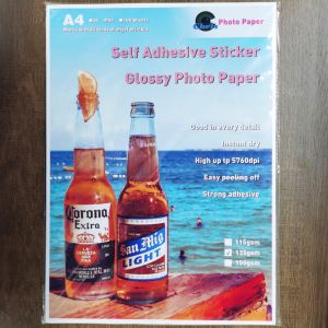 A4 115gsm Self Adhesive Glossy Photo Paper