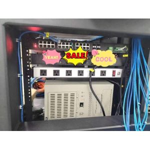 6 Way Metal Tabs Multi Outlet Power Strip With 10' Extension Cord 14AWG NEMA 5