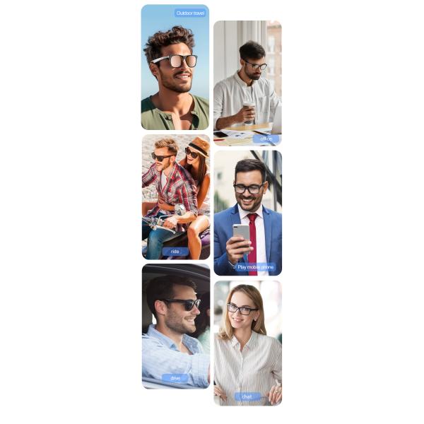 2025 W100 Polarized Sunglasses With Wireless BT Speaker AI Translation , Unisex Anti-blue Music Smart Glasses For Outdoor Sports